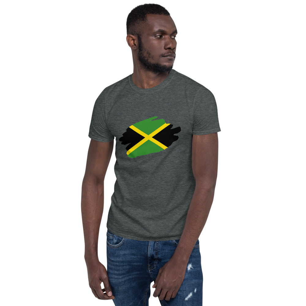 Jamaica Black Yellow and Green Design Short-Sleeve Unisex T-Shirt - Image 3