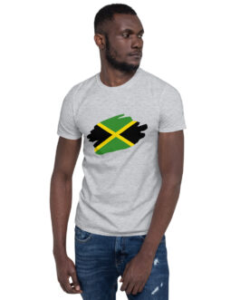 Jamaica Black Yellow and Green Design Short-Sleeve Unisex T-Shirt