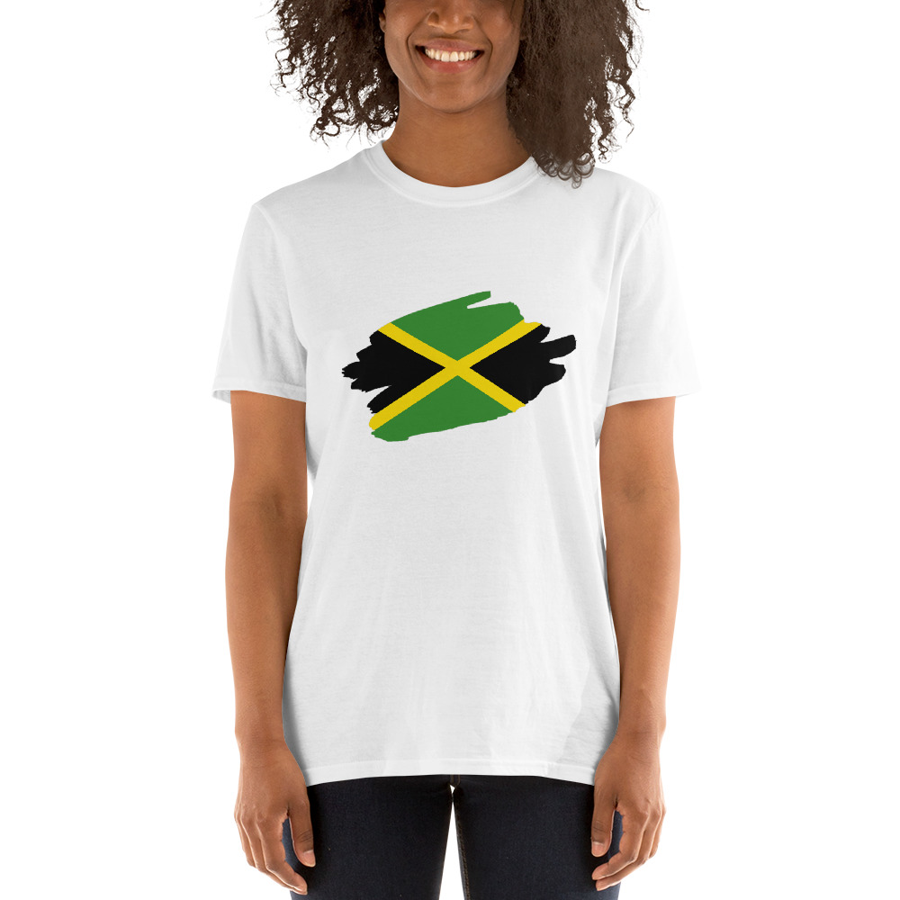 Jamaica Black Yellow and Green Design Short-Sleeve Unisex T-Shirt - Image 2