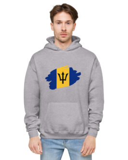 Blue Yellow and Black Design Unisex fleece hoodie