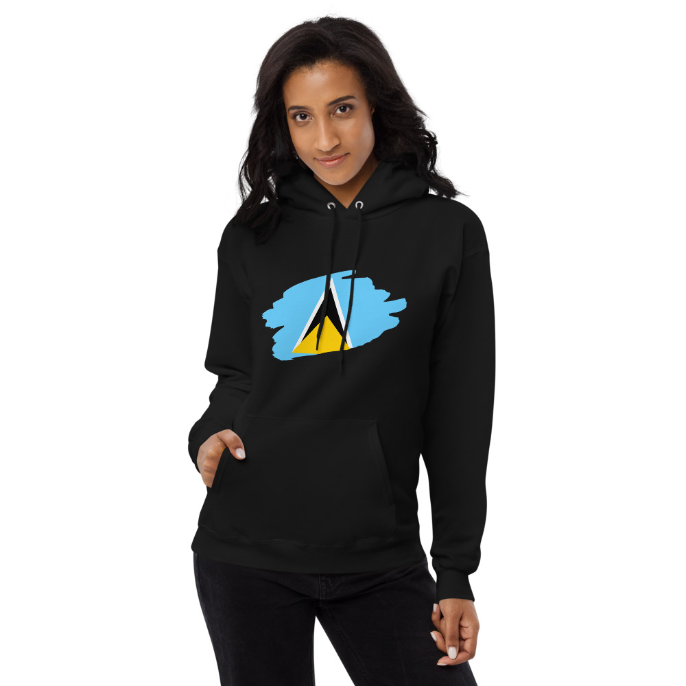 St. Lucia Inspired Unisex fleece hoodie - Image 4
