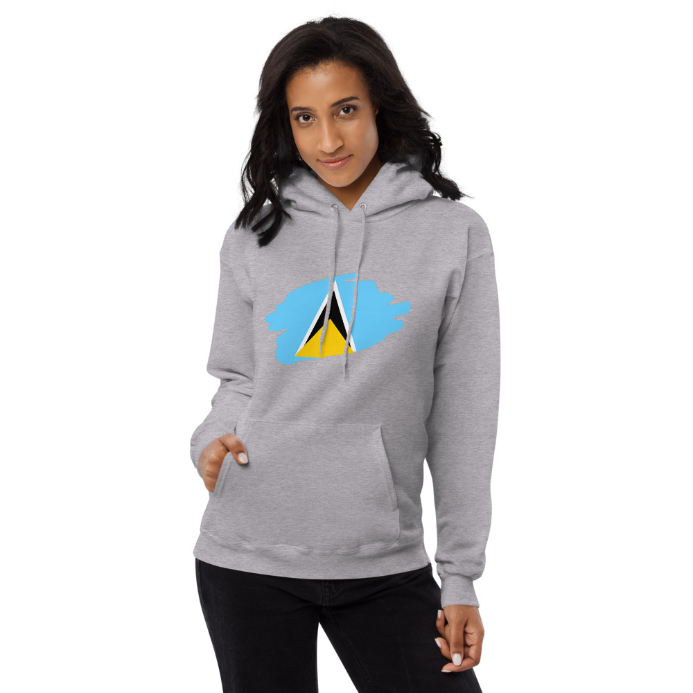 St. Lucia Inspired Unisex fleece hoodie - Image 5