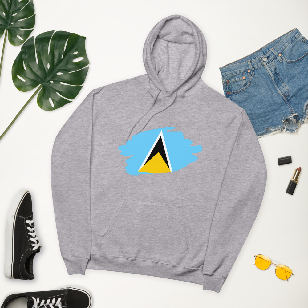 St. Lucia Inspired Unisex fleece hoodie - Image 3