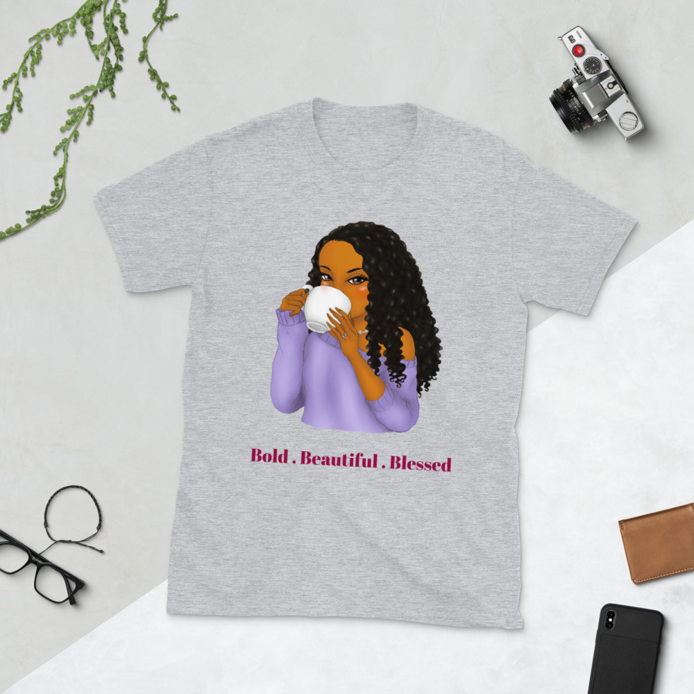 Bold Beautiful Blessed Black Woman 02-Short-Sleeve Unisex T-Shirt