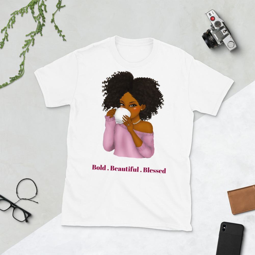 Bold Beautiful Blessed Black Woman 01 - Short-Sleeve Unisex T-Shirt