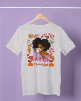 Thanksgiving Themed Girl with Afro Short-Sleeve Unisex T-Shirt