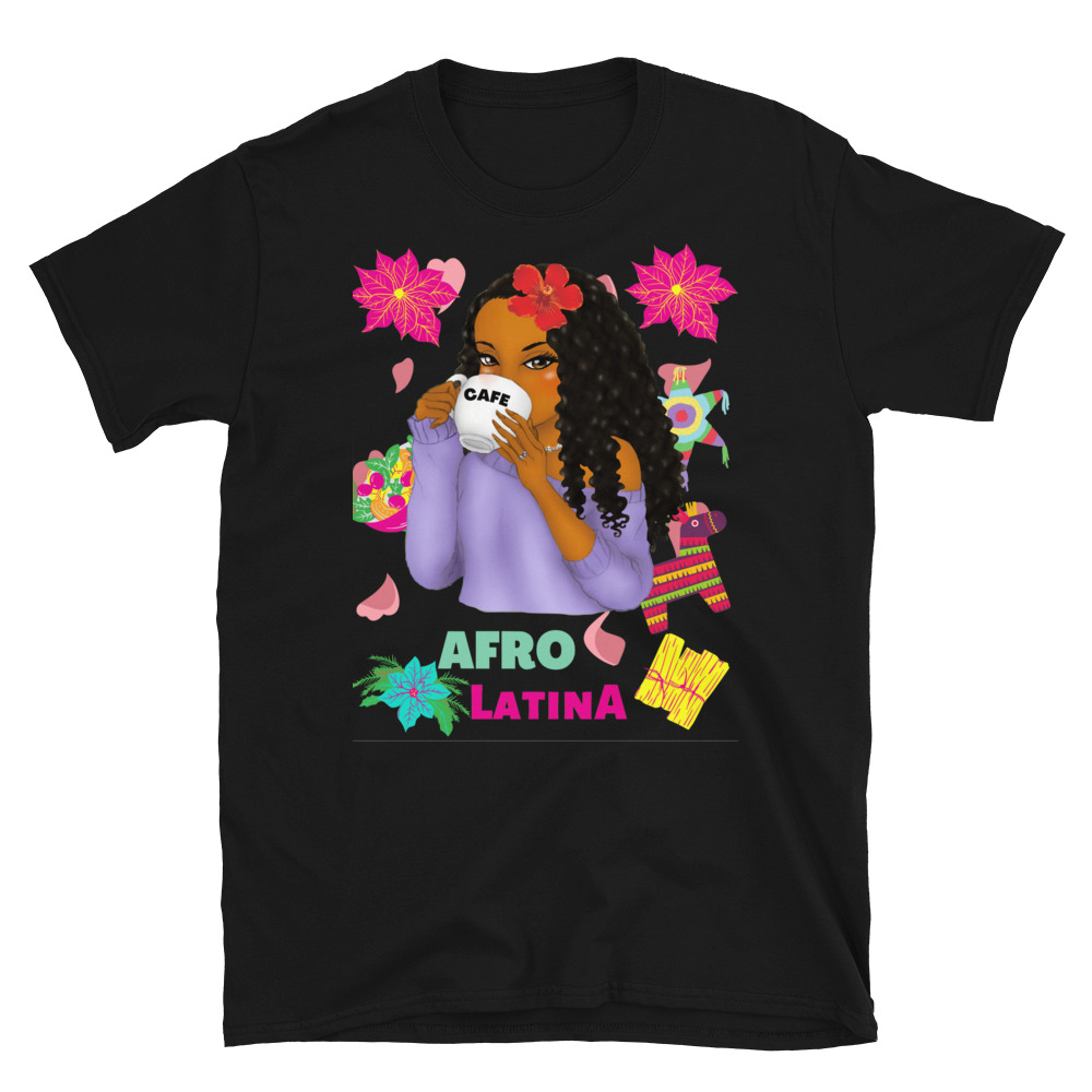 Afro Latina Graphic Tee | Short-Sleeve Unisex T-Shirt - Image 2