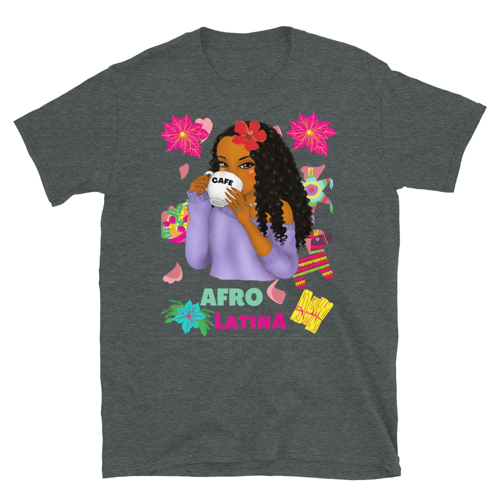 Afro Latina Graphic Tee | Short-Sleeve Unisex T-Shirt - Image 4