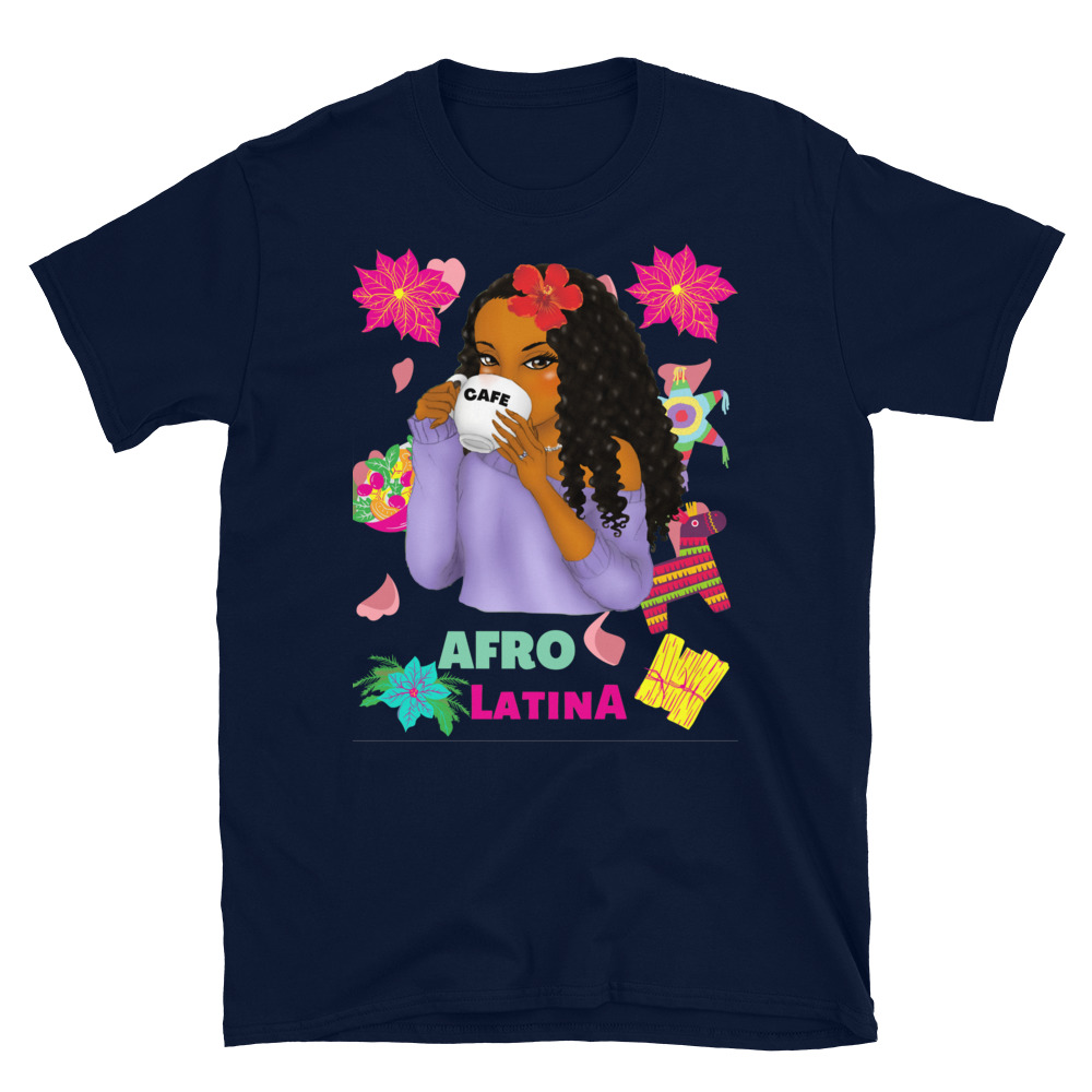 Afro Latina Graphic Tee | Short-Sleeve Unisex T-Shirt - Image 3
