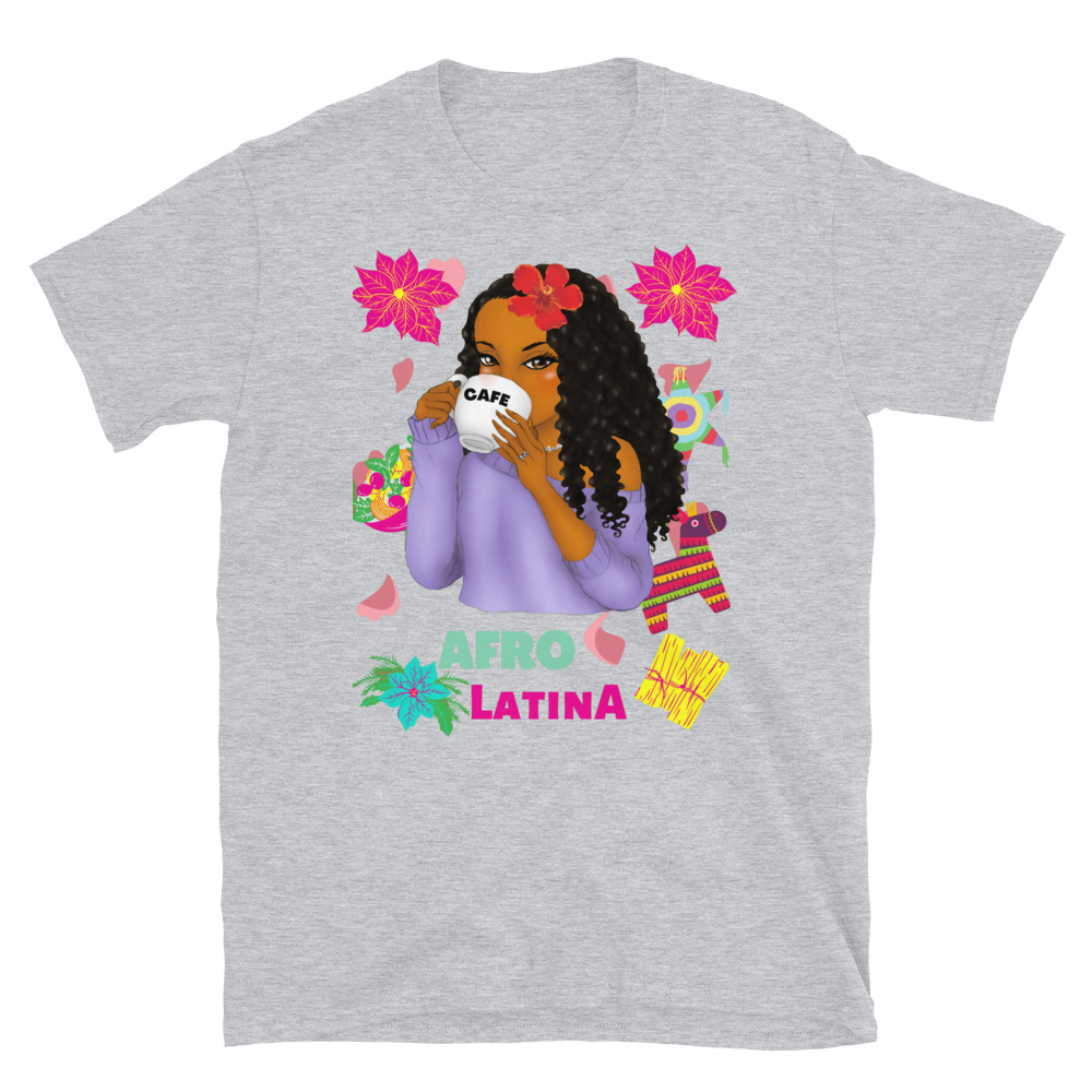 Afro Latina Graphic Tee | Short-Sleeve Unisex T-Shirt - Image 5